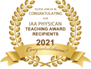 IAA physician teaching awards, 2021